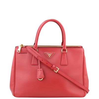 Prada Saffiano Lux Galleria Double Zip Tote Medium Front
