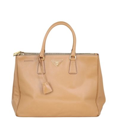 Prada Saffiano Lux Galleria Double Zip Tote Large Front