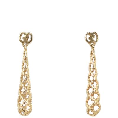 Gucci Diamantissima 18K Gold Small Drop Earrings Front
