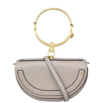 Chloe Nile Minaudiere Bracelet Bag Front with Strap