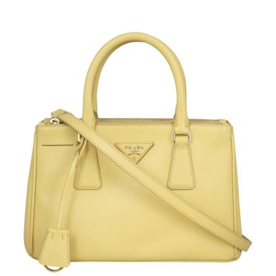 Prada Saffiano Lux Galleria Double Zip Tote Mini Front
