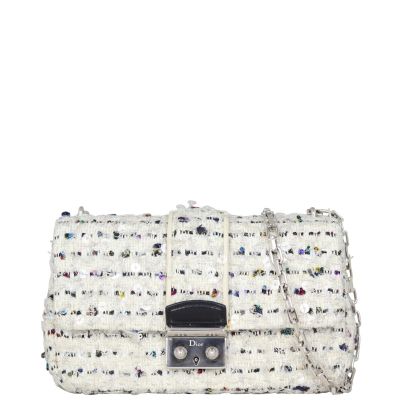 Dior Miss Dior Mini Tweed Flap Bag Front
