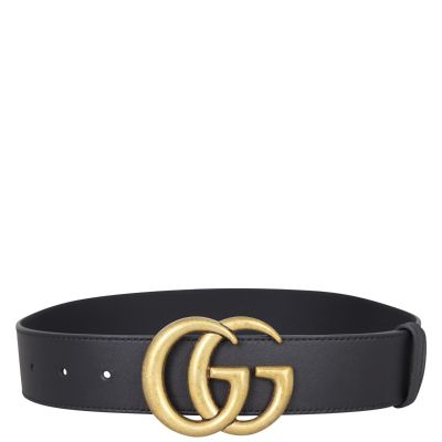 Gucci Marmont Double G Wide Belt Front
