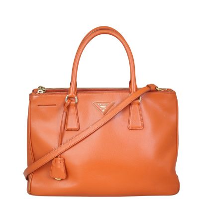 Prada Saffiano Lux Galleria Double Zip Tote Medium Front
