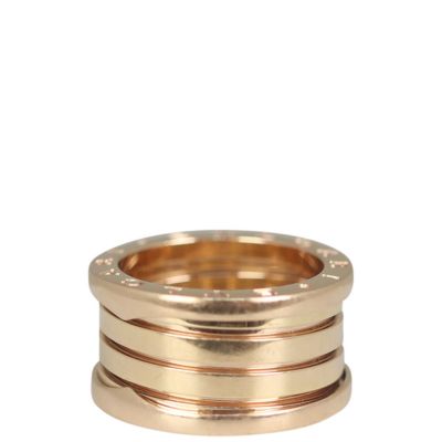 Bvlgari B.Zero1 18k Rose Gold Four Band Ring Front
