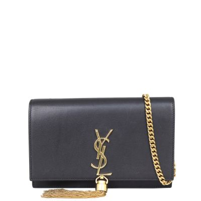 Saint Laurent Kate Tassel Chain Wallet Front with Strap
