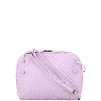 Bottega Veneta Nero Intrecciato Nodini Bag Front
