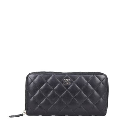 Chanel Classic Long Zipped Wallet Front