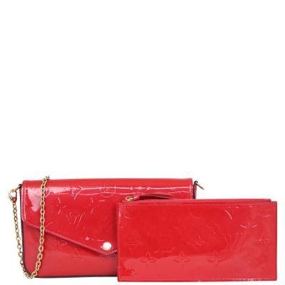 Louis Vuitton Felicie Pochette Monogram Vernis Front with Components