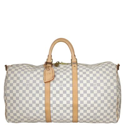 Louis Vuitton Keepall 55 Bandouliere Damier Azur Front