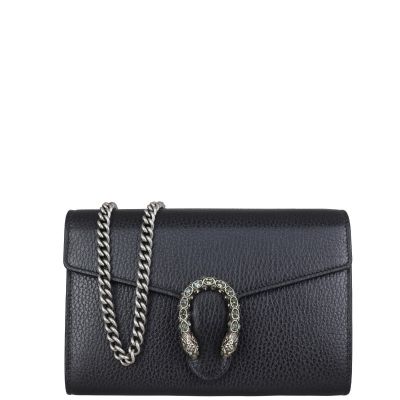 Gucci Dionysus Mini Leather Chain Wallet Front with Strap