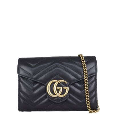 Gucci GG Marmont Matelasse Chain Wallet Front with Strap