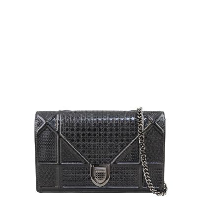 Dior Diorama Wallet on Chain Micro-cannage Front with Strap