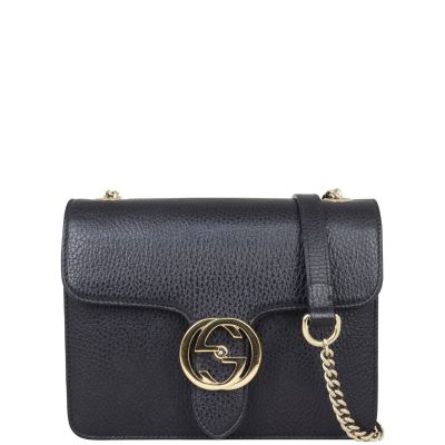 Gucci Interlocking G Small Shoulder Bag Front with Strap