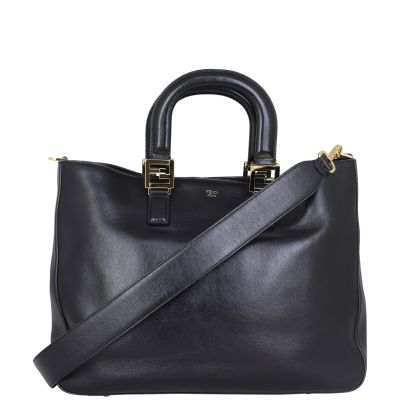 Fendi FF Leather Tote Front with Strap