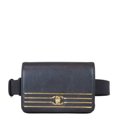 Chanel Captain Gold Belt Bag Front