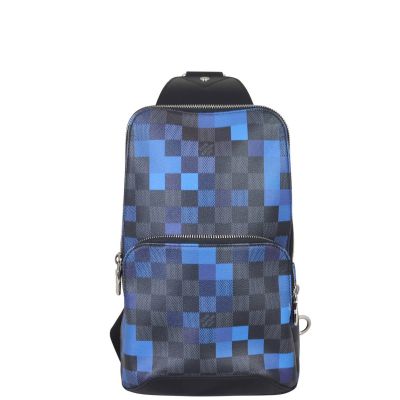 Louis Vuitton Avenue Sling Bag Damier Graphite Pixel Front
