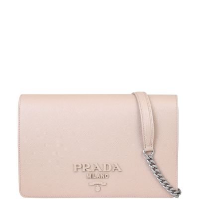 Prada Saffiano Chain Mini Bag Front with Strap