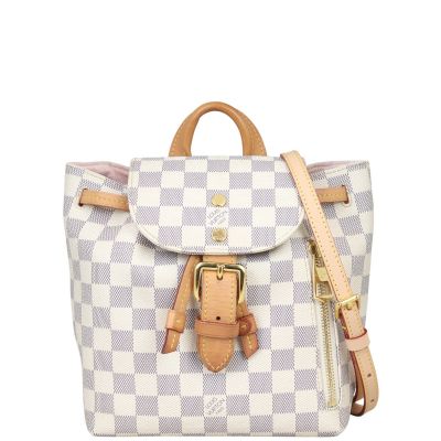 Louis Vuitton Sperone Backpack Damier Azur Front with Strap