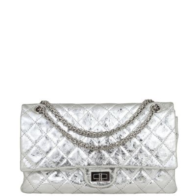 Chanel 2.55 Reissue 226 Double Flap Bag Front with Strap