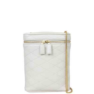 Saint Laurent 80s Quilted Vanity Chain Bag Front with Strap