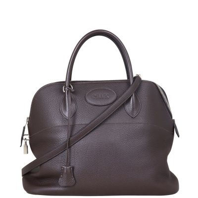 Hermes Vintage Bolide 35 Clemence Front with Strap