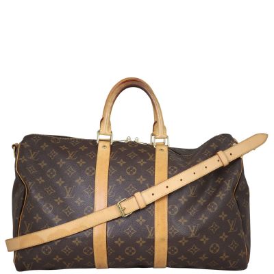 Louis Vuitton Keepall 50 Bandouliere Monogram Front with Strap