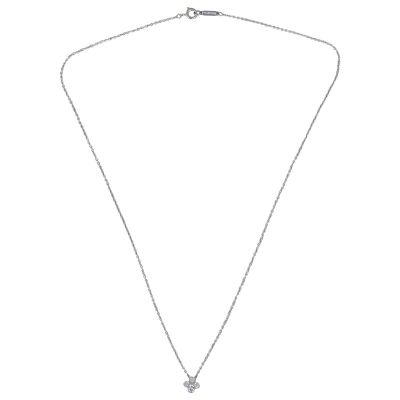 Tiffany & Co Flower Platinum Diamond Pendant Necklace