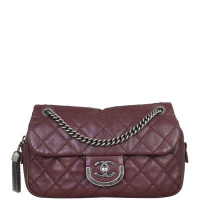 Chanel Coco Sporran Jumbo Flap Bag Front with Strap