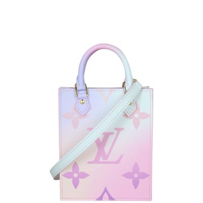 Louis Vuitton Petit Sac Plat Spring In The City Monogram Sunrise Front Showing Strap