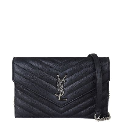 Saint Laurent Envelope Chain Wallet Front With Strap