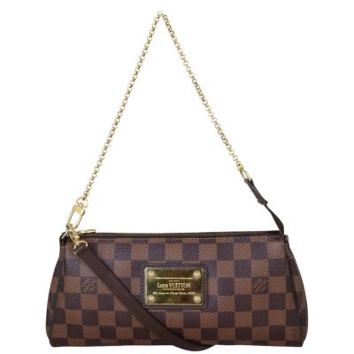 Louis Vuitton Eva Pochette Damier Ebene Front With Strap