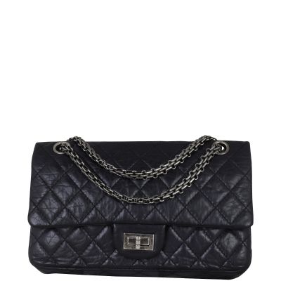 Chanel 2.55 Reissue 226 Double Flap Bag Front With Chain
