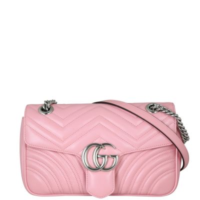 Gucci GG Marmont Matelasse Small Shoulder Bag Front with Strap