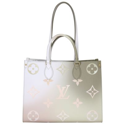 Louis Vuitton OnTheGo MM Sunset Khaki Monogram Giant Front