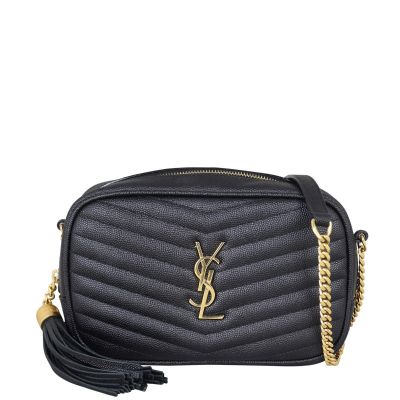 Saint Laurent Lou Mini Camera Bag Front With Chain