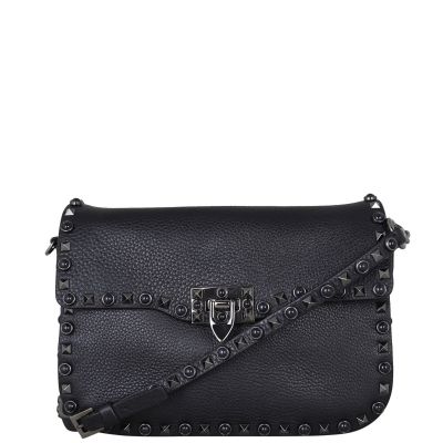 Valentino Rolling Rockstud Crossbody Bag Front With Strap