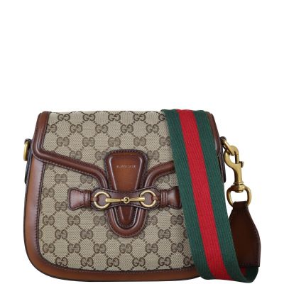 Gucci Original GG Lady Web Shoulder Bag Front With Strap
