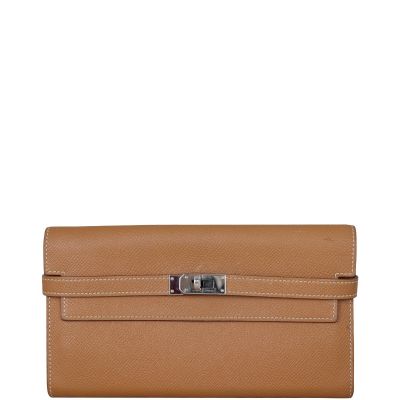 Hermes Kelly Classic Long Wallet Epsom Front