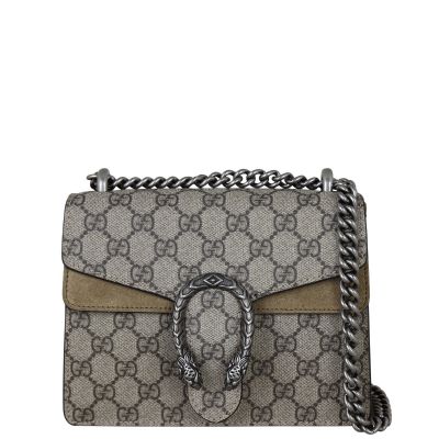 Gucci Dionysus GG Supreme Mini Shoulder Bag Front With Chain