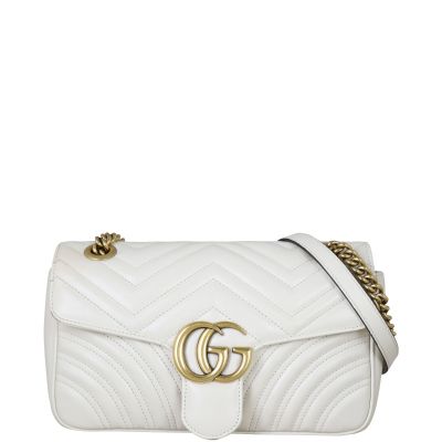 Gucci GG Marmont Matelasse Medium Shoulder Bag Front With Strap
