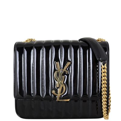 Saint Laurent Vicky Large Patent Front With Chain