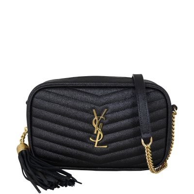 Saint Laurent Lou Mini Camera Bag Front With Strap