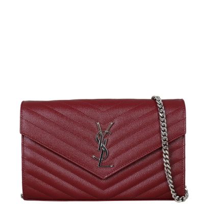 Saint Laurent Cassandre Chain Wallet Front With Chain