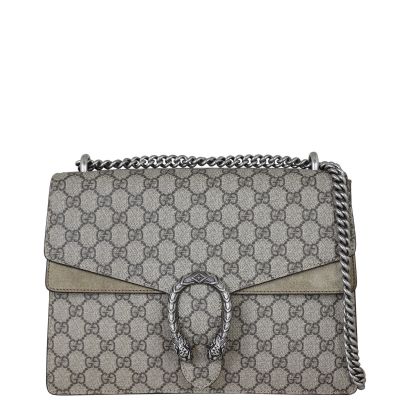 Gucci Dionysus GG Supreme Medium Shoulder Bag Front With Chain