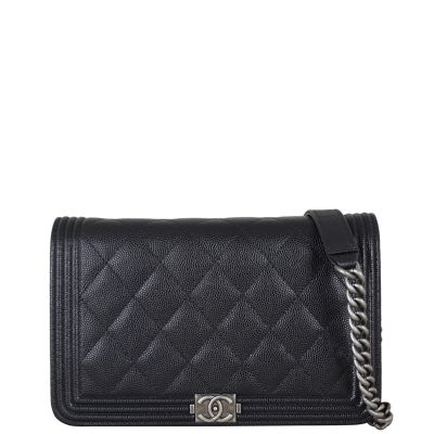 Chanel Boy Wallet on Chain Front With Chain