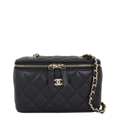 Chanel Vanity Case with Chain Front With Chain