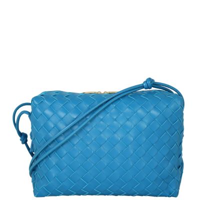 Bottega Veneta Intrecciato Loop Camera Bag Medium Front With Strap