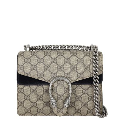 Gucci Dionysus GG Supreme Mini Shoulder Bag Front With Chain