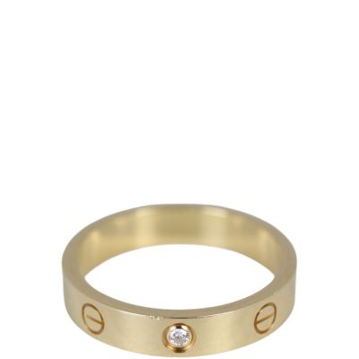 Cartier Love Wedding Band 18k Yellow Gold 1 Diamond